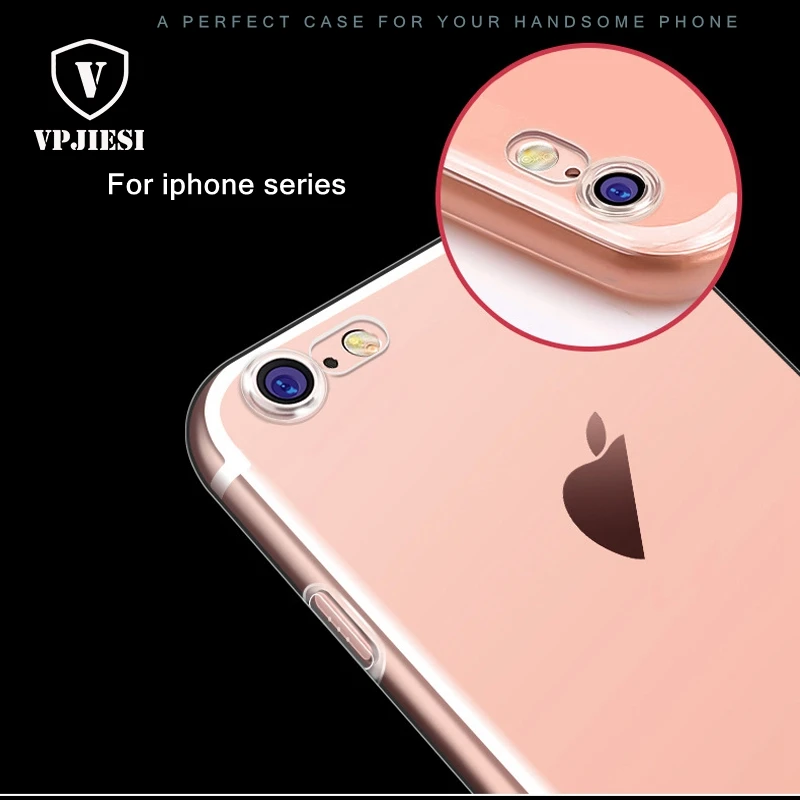 Супер тонкий прозрачный чехол для iPhone 7 5 5S 6 S 4.7 &quot6 8 плюс 5.5 &quotЧехол кристалл