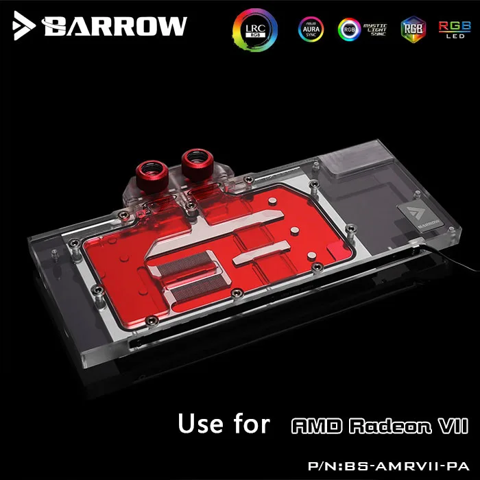 Блок для воды BARROW AMD Radeon VII Creater Edition полный блок GPU поддержка оригинальной задней