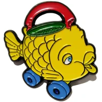 custom cheap badge promotion cheap custom metal small fish badges