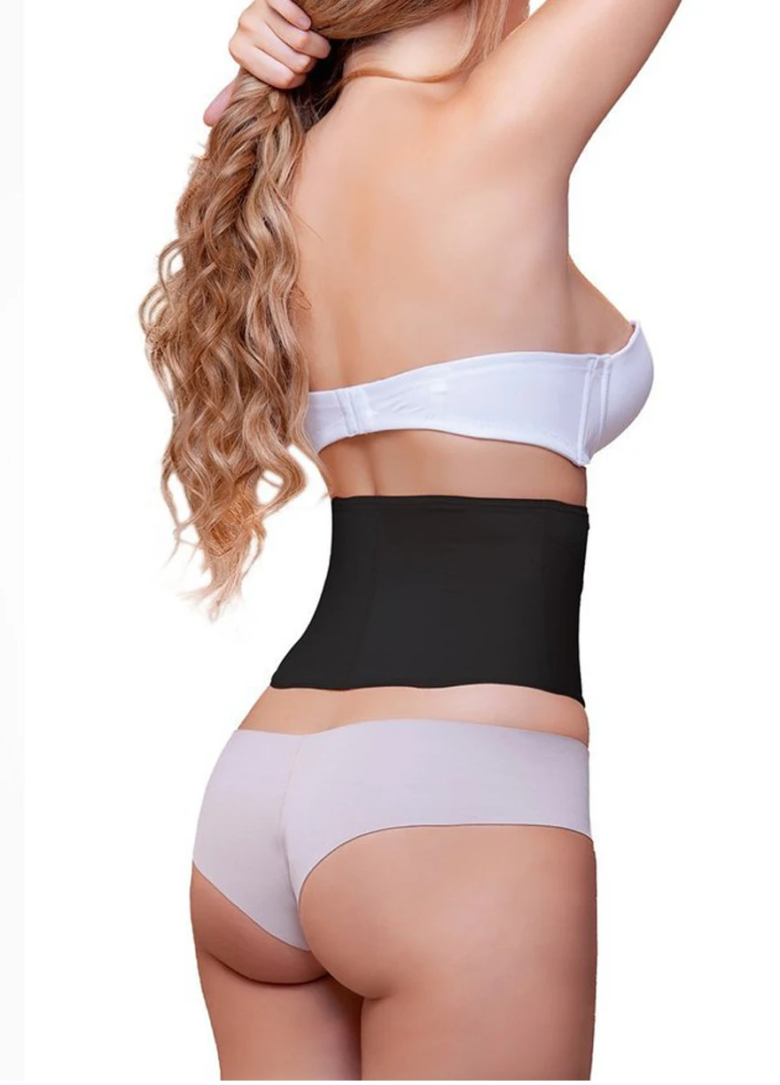 Короткий торс 9 стальных костей латексный корсет для талии 3 ряд крючков