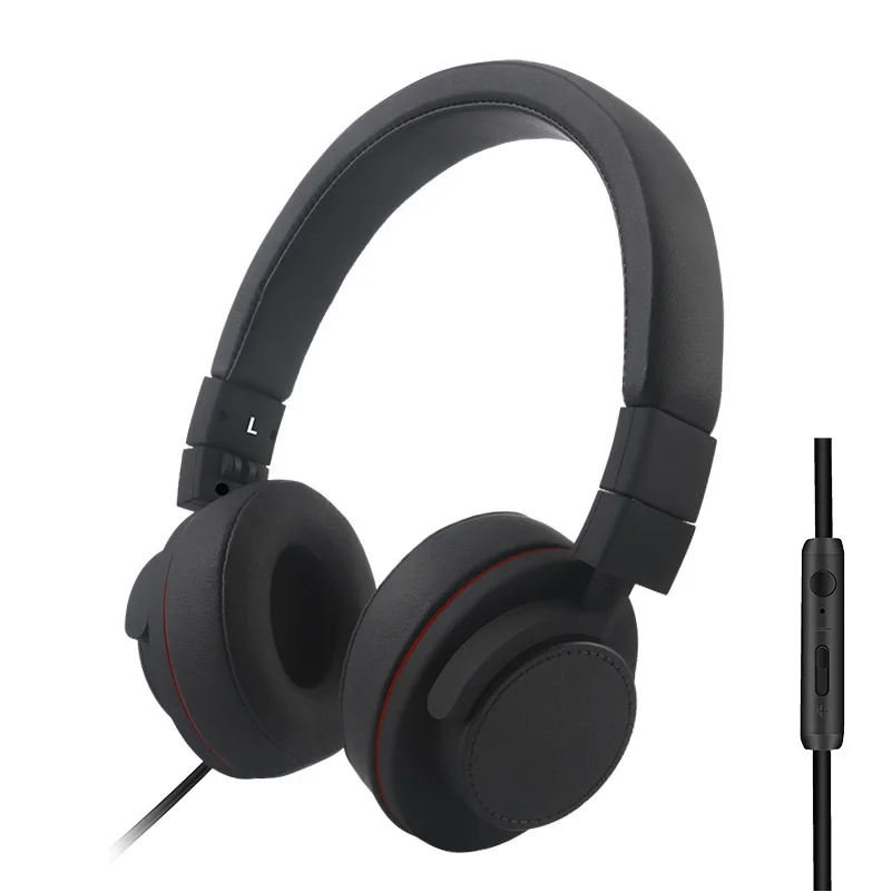 HiFi наушники 3 5 мм Проводная гарнитура складные регулируемые с микрофоном и
