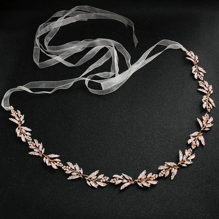 Rose Gold Новое поступление обручальное кольцо из розового золота ремни и пояса сплав свадебное платье с поясом аксессуары для женщин - Цвет: Rose Gold