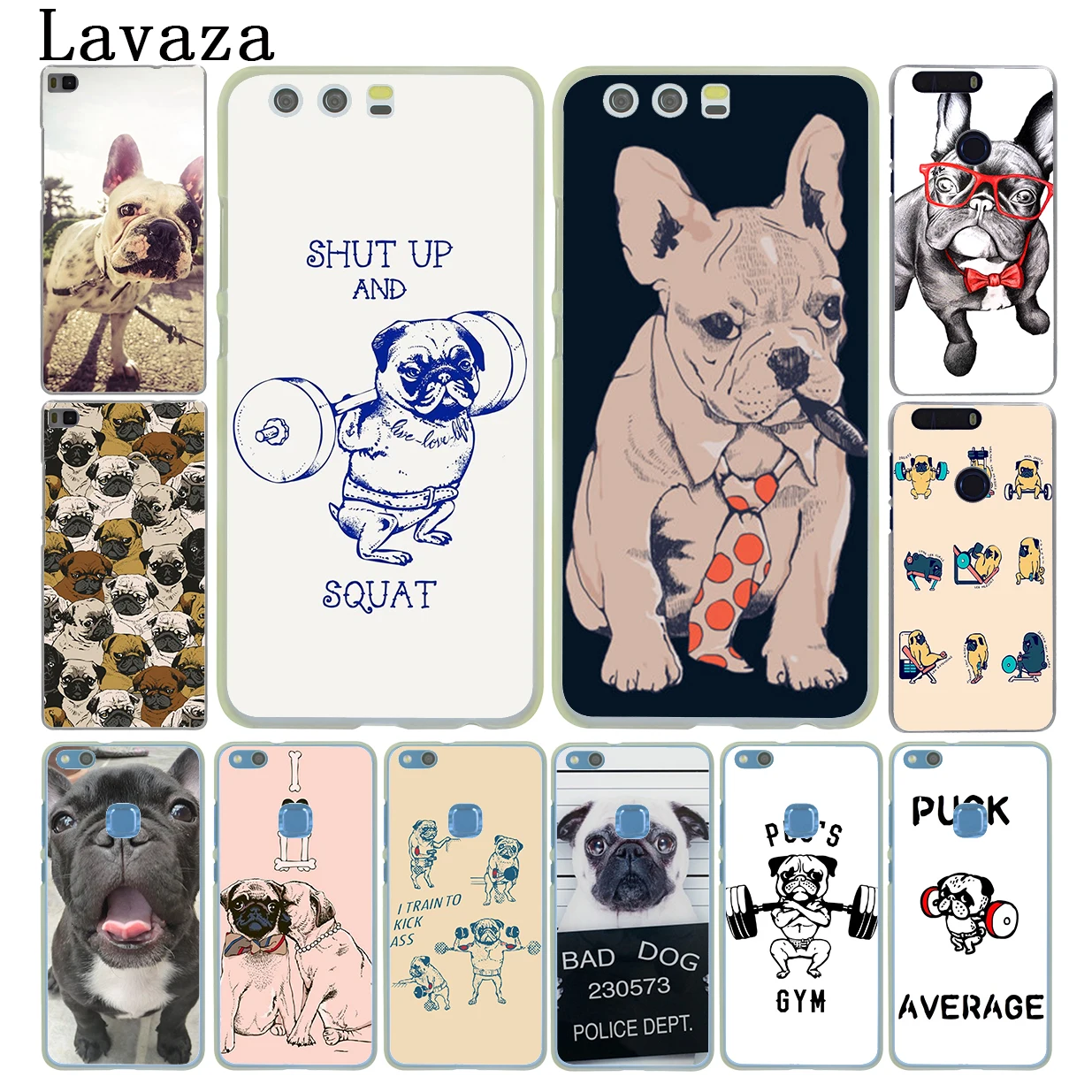 Lavaza Французский бульдог босс Бодибилдинг жесткий чехол для Huawei P30 Pro P20 P10 P9 Plus P8 Lite