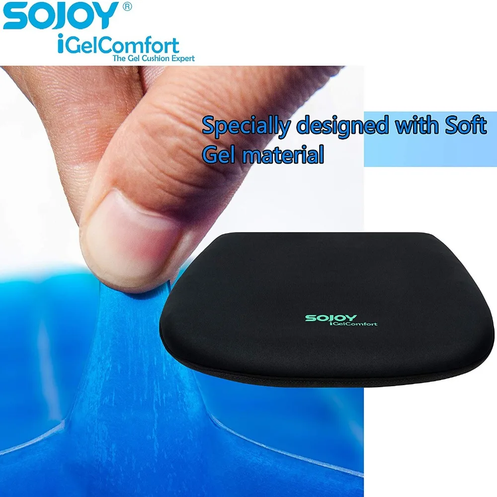 Ортопедическая дышащая гелевая Подушка для сиденья Sojoy iGelComfort Coccyx охлаждающая