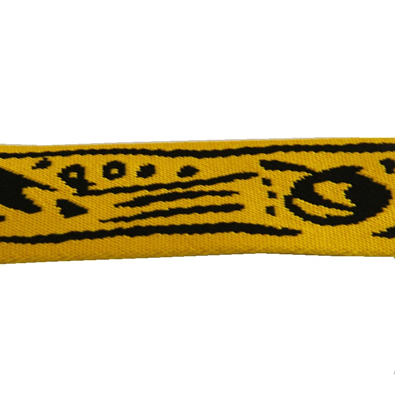 Hot Quality New Design 42MM Polyester Jacquard Webbing Belt With Finishing Line Yellow/Black Colorful | Дом и сад