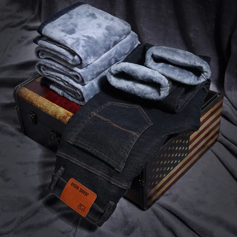 Джинсы мужские утепленные мягкие для осени и зимы 2020 | Мужская одежда