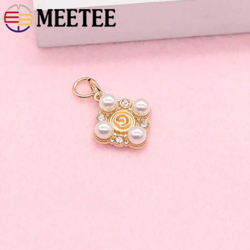 5 шт. модные жемчужные металлические собачки для молнии головка Съемная застежка