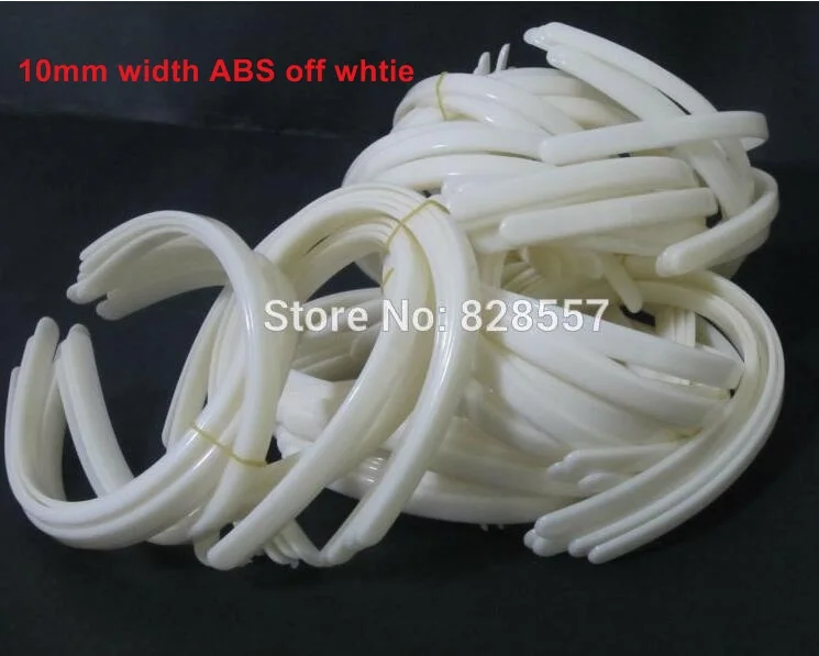 10mm ABS off whtie 10, 12, 15, 25 мм ширина ABS/HIPS/металлический материал пластиковые женские повязки для волос для девочек детские повязки для волос повязка для волос EH68 - Цвет: 10mm ABS off whtie