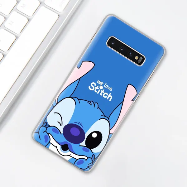 010 Милый мультфильм, Стич чехол для телефона для samsung Galaxy S10e S10 плюс S7 S8 S9 Plus, Note 8, 9, 10, плюс S10 5G M20 M30 жесткий чехол Coque - Цвет: 010