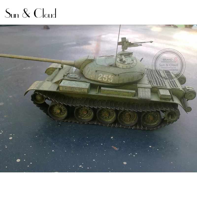 1:35 3D T-54 Танк Советской России Бумажная модель собрать ручная работа игра-головоломка DIY детские игрушки
