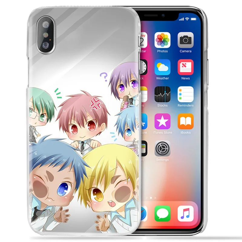 Kuroko чехол без корзины для iPhone XS Max XR X 10 7S 8 6 6S Plus 5S SE 5 4S 4 5C прозрачный жесткий PC аниме Kawaii чехол для телефона