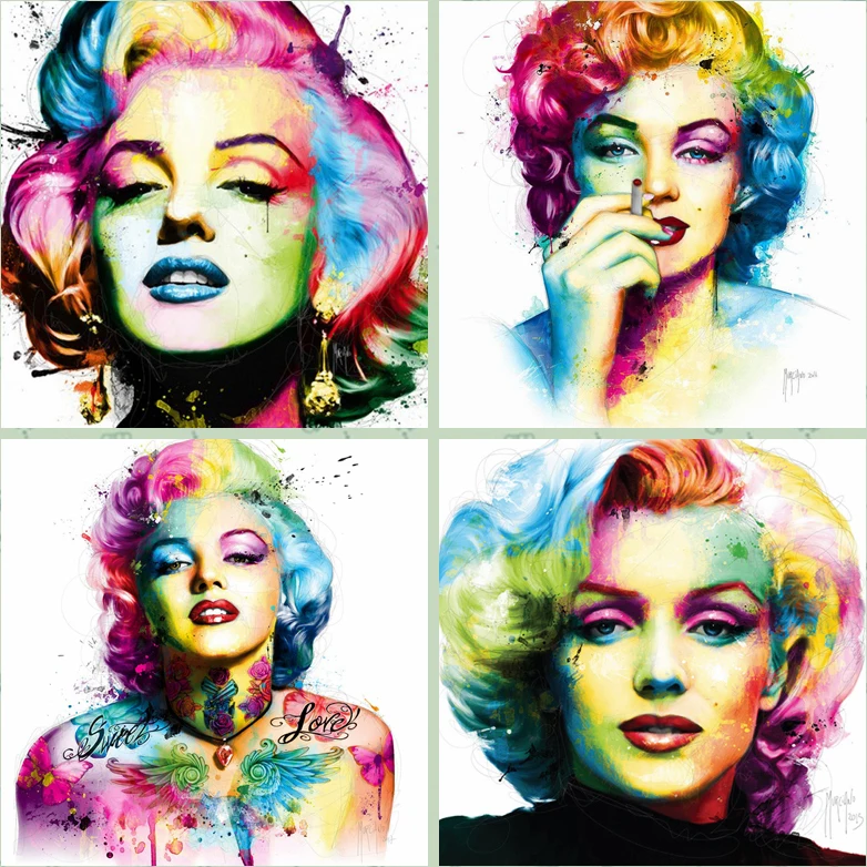 

Full Square 5D Diy Diamond Painting Cross Stitch "Marilyn Monroe" 3D Diamond Embroidery Rhinestone Mosaic Decor Paintings Gift