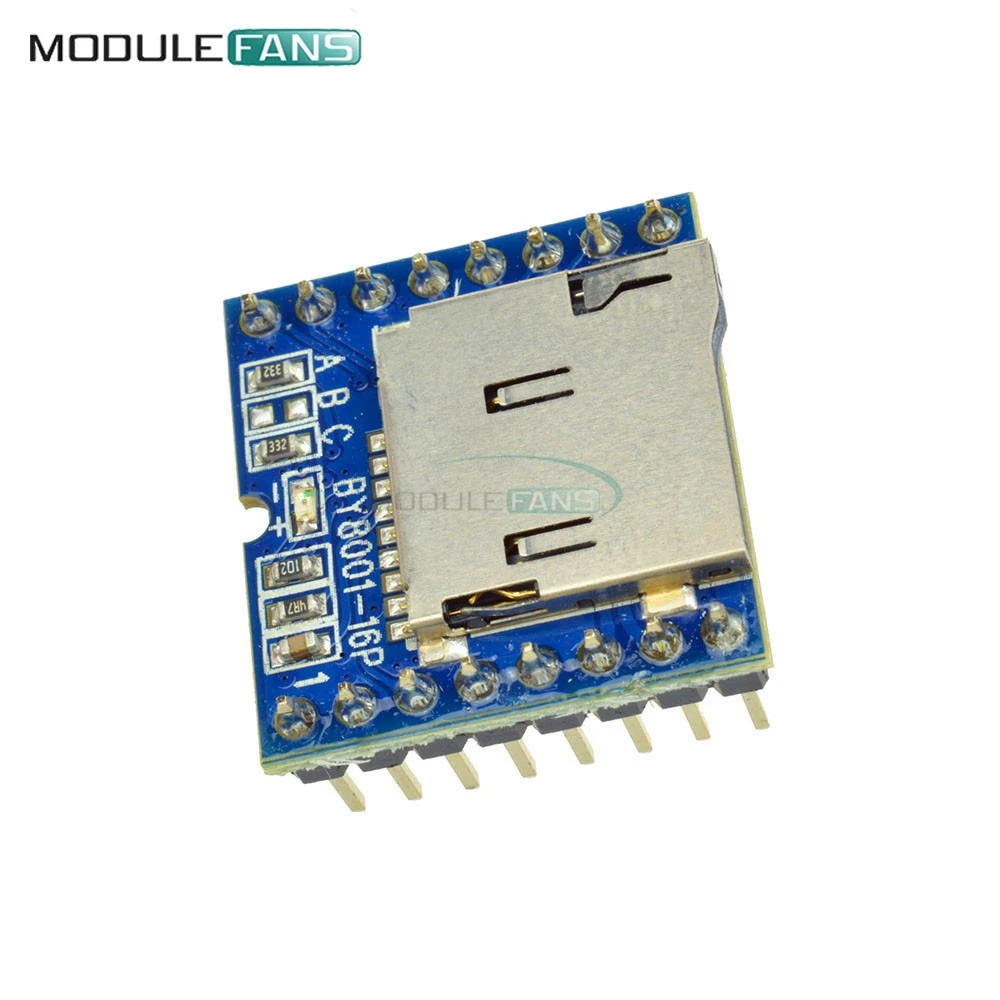 TF карта Micro SD карт флеш накопителей BY8001 16P MP3 плеер для Arduino аудио голосовой модуль