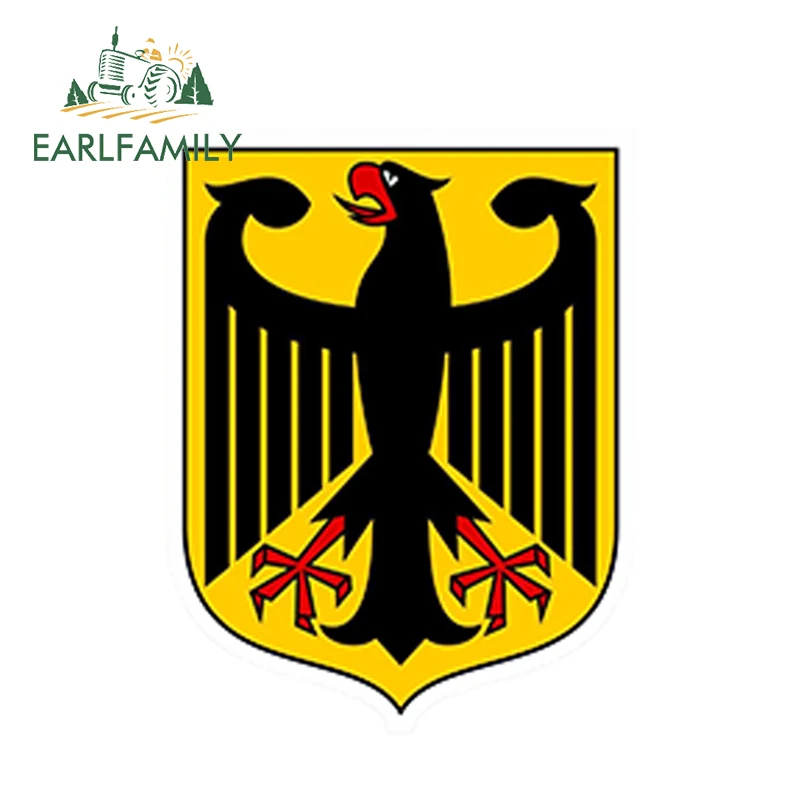 

EARLFAMILY 15 см x 12 см стикер для стайлинга автомобиля герб флаг Автомобильная виниловая наклейка внешние окна аксессуары для Германии