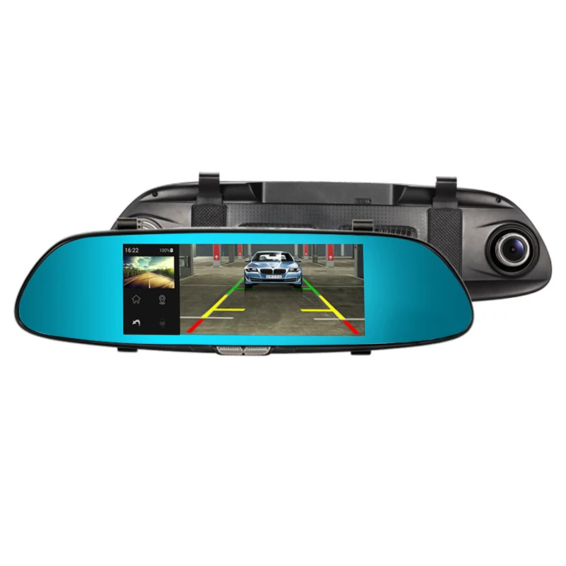 Автомобильный видеорегистратор Full HD 1080P 7 0 дюймов IPS сенсорный камера двойной