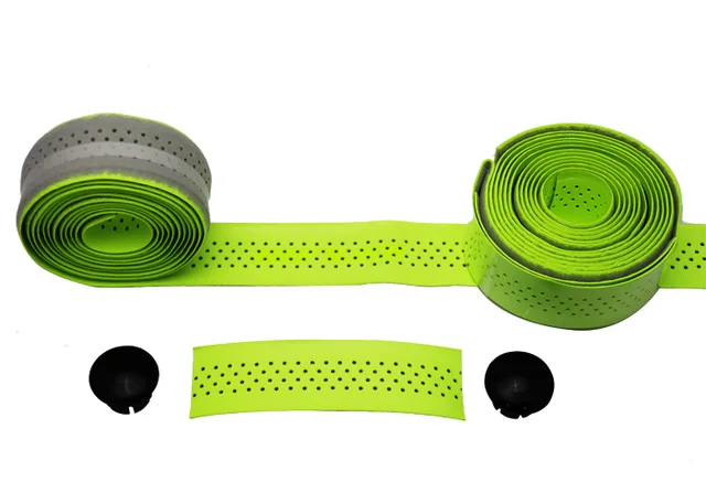 green 1 pair 1 пара лента велосипедного руля велосипедная дорожная велосипедная Спортивная велосипедная пробковая рукоятка лента Черная+ 2 бар вилка углеродный ремень из волокна ремень - Цвет: green 1 pair