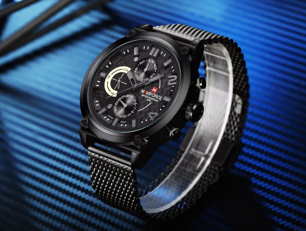 NAVIFORCE оригинальные Роскошные брендовые кварцевые часы из нержавеющей стали мужские часы с календарем спортивные военные наручные часы Relogio Masculino