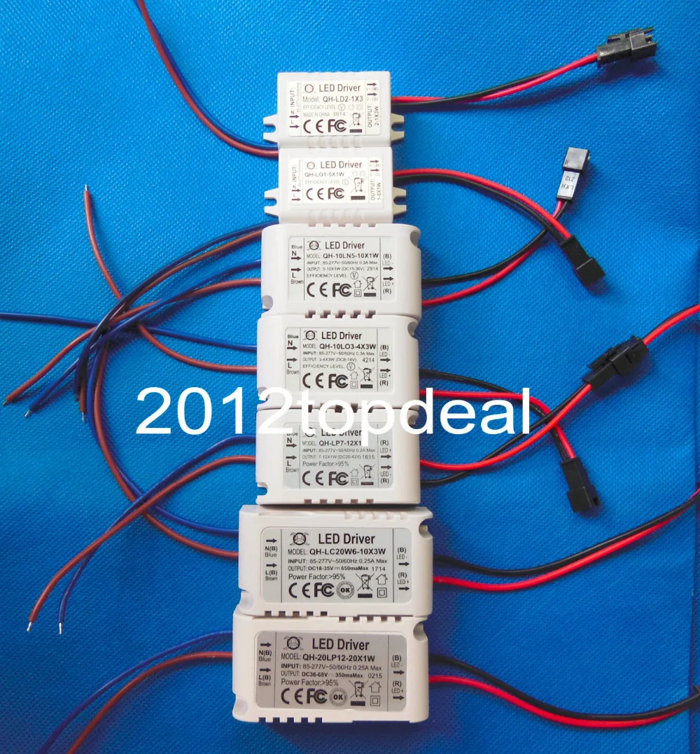 85-265V 300mA-600mA 2-1x3w 1-5x1w 5-10x1w 3-4x3w 7-12x1w 6-10x3w 12-20x 1w светодиодный драйвер преобразователь
