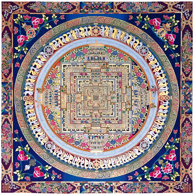 Тибетская буддийская культура картина с принтом Thangka масляная живопись на холсте