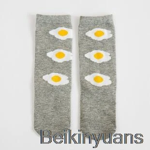 Grey poached egg 1 pair male baby girl socks warm cartoon fox cotton cute knee socks unisex fashion cartoon baby warm boots socks cartoon - Цвет: Grey poached egg