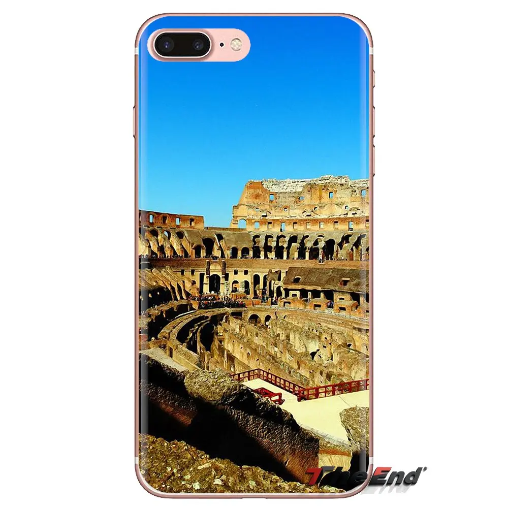 For Huawei Mate Honor 4C 5C 5X 6X 7 7A 7C 8 9 10 8C 8X 20 Lite Pro Famous colosseum Rome Italy Transparent Soft Cases Covers |