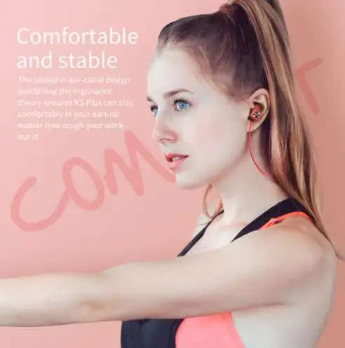 Подлинная KS Plus Спортивная bluetooth гарнитура беспроводные наушники с микрофоном