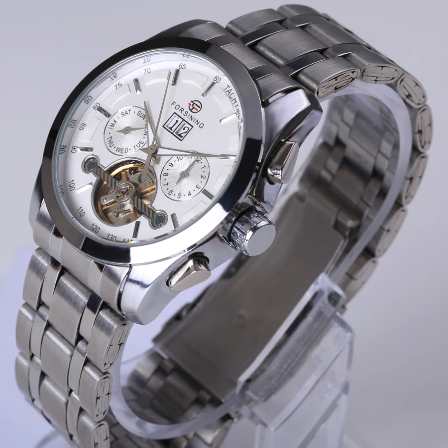 Часы наручные Fosining Мужские механические брендовые Роскошные Дизайнерские