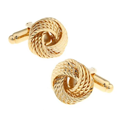 

HYX Luxury shirt Gold kont cufflink for mens Brand cuff buttons cuff links High Quality abotoaduras Jewelry