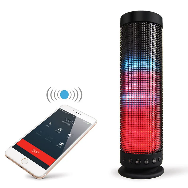 Yoteen светодиодный цветные bluetooth-колонки 360 градусов окружающего громкий Динамик стерео Портативный Беспроводной Disco фантазия света Цвет