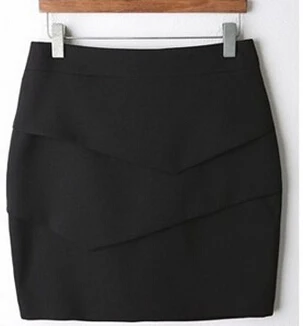 Новое Прибытие Мода Осень Летние Женщины Формальных Короткая Юбка Дамы Черный