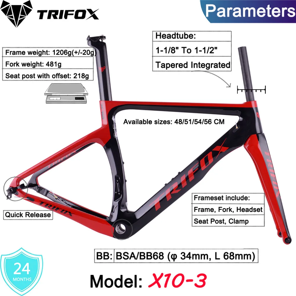 Новый TRIFOX углеродная велосипедная дорога Frame Di2 механические карбоновый гоночный