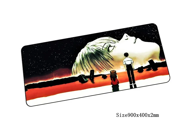 size900x400x2mm Коврик для мыши evangelion с закрытыми краями, коврик для мыши, коврик для компьютерной мыши 90x40 см, игровой коврик для мыши, геймерская клавиатура, Мышка для ноутбука, коврики - Цвет: size900x400x2mm