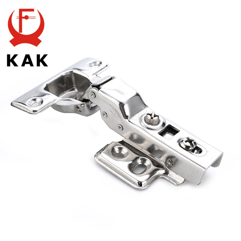 Фото KAK C Series Stainless Steel Hydraulic Hinges Damper Buffer Soft Close For Cabinet Cupboard Door Hinge Furniture Hardware №4
