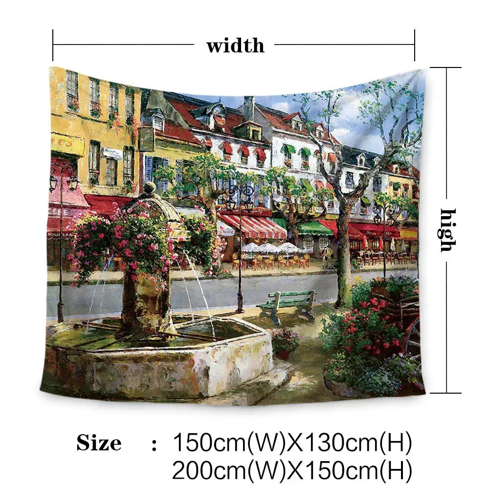 Miracille евро уличный узор цветочный сад подвесной настенный ковер гобелен