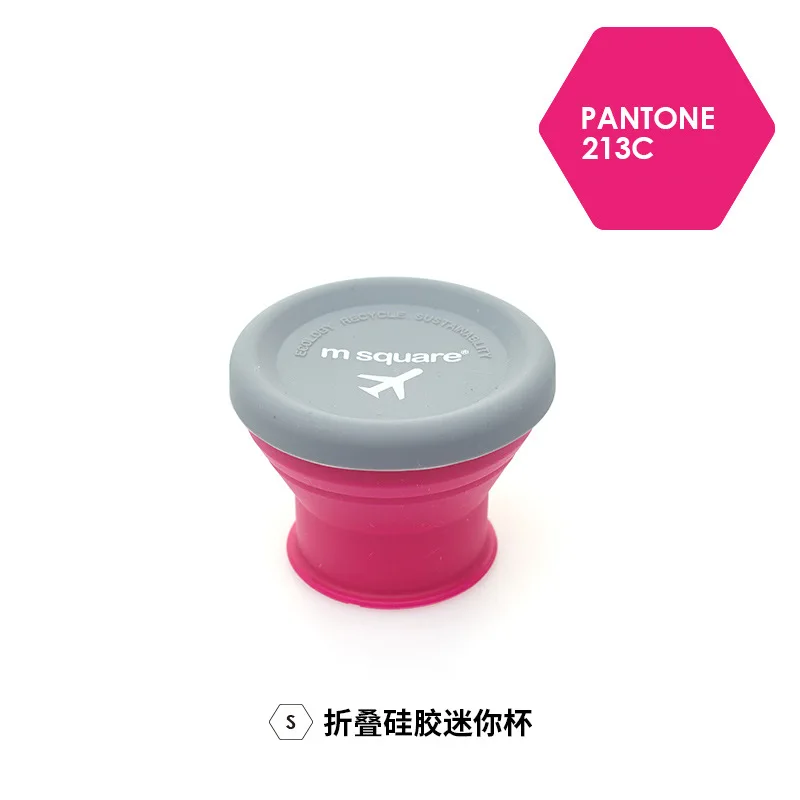 Rose Red Cup - 90ml Силиконовая миска, портативная складная миска, Набор чашек для еды, путешествий, спорта на открытом воздухе, пикника, миска для лапши, чашка для воды - Цвет: Rose Red Cup - 90ml