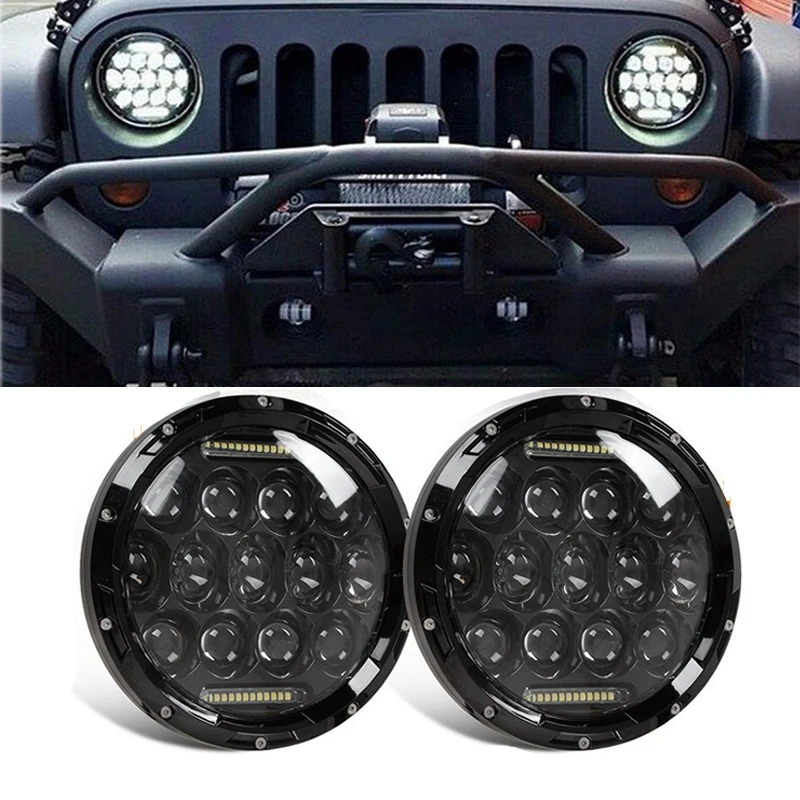 Круглый светодиодный светильник 75 Вт 7 дюймов для Jeep Wrangler JK Hummer Lada 4x4 urban Niva