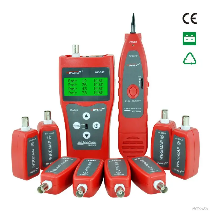NOYAFA Стандартный тестер сетевого кабеля Ethernet RJ45 коаксиальный BNC USB прибор для