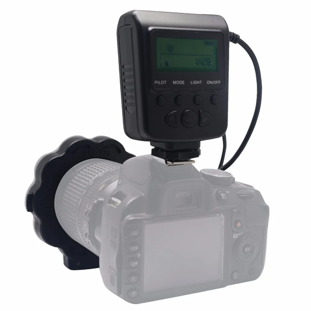 Mcoplus светодиодный макро-кольцевой светильник Вспышка Speedlite с 8 переходными кольцами для Canon Nikon Olympus Pentax DSLR