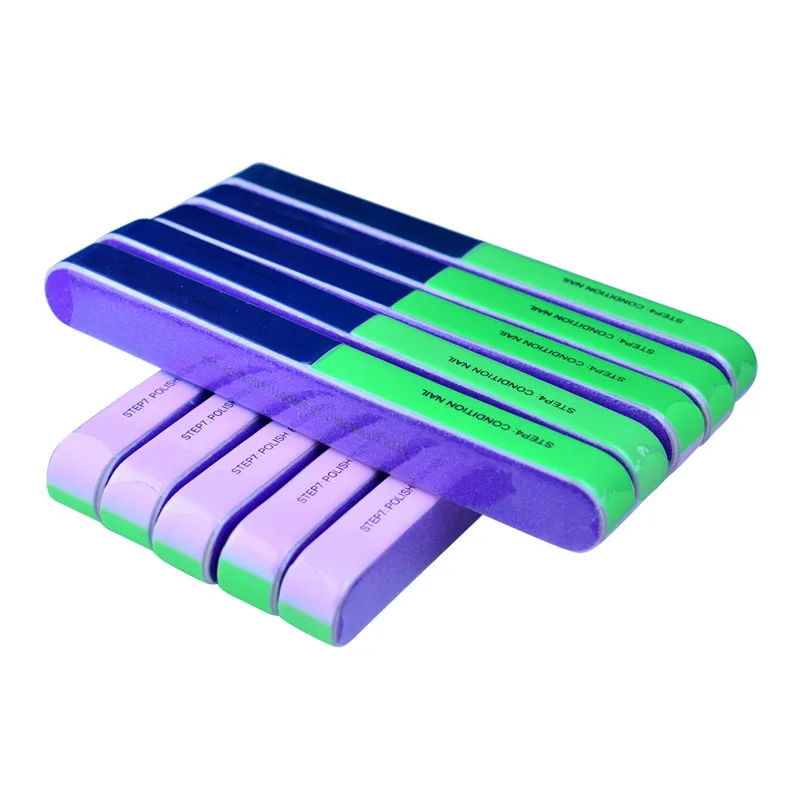 10Pcs Nail Files 3 Face Gravel Block Sponge For Gel nail Polish Sanding Nail File Tools for Manicure Nail Art For Design