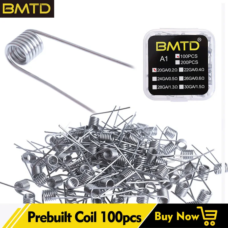 BMTD 100 шт./лот предварительно встроенный A1 изготовленная катушка 22 24 26 28 30GA DIY