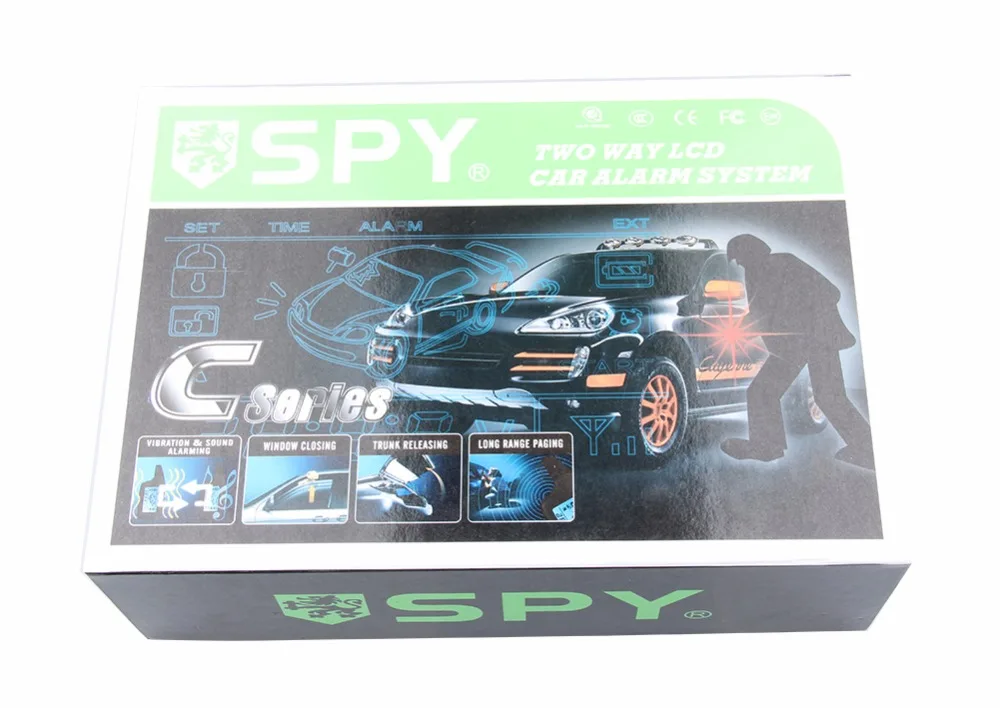 Spy 2 Way автомобиля сигнализация с ЖК дисплей пульта дистанционного управления