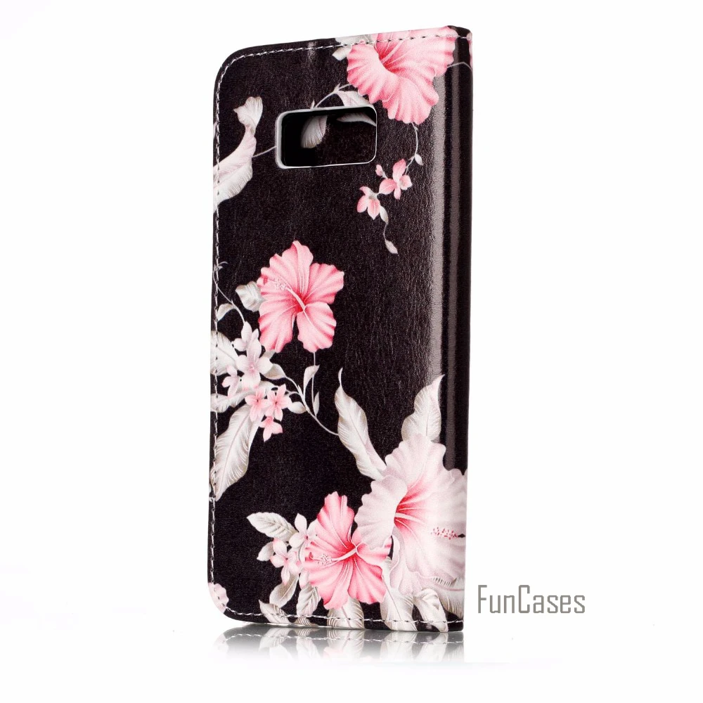 Модный цветочный мраморный кожаный чехол для samsung S8 Plus S7 S6 edge S5 A5 A3 J7 J5 кошелек чехол с держателем карты задняя крышка