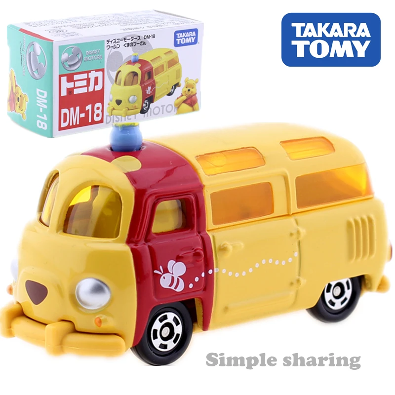 Takara Tomy Tomica DM18 Disney Motors автомобиль Аниме фигурки Winnie Van модель комплект литые