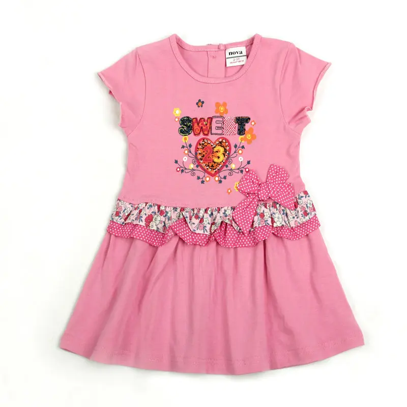 2016 нова дети марка летом новый с коротким рукавом о-образным вырезом милые