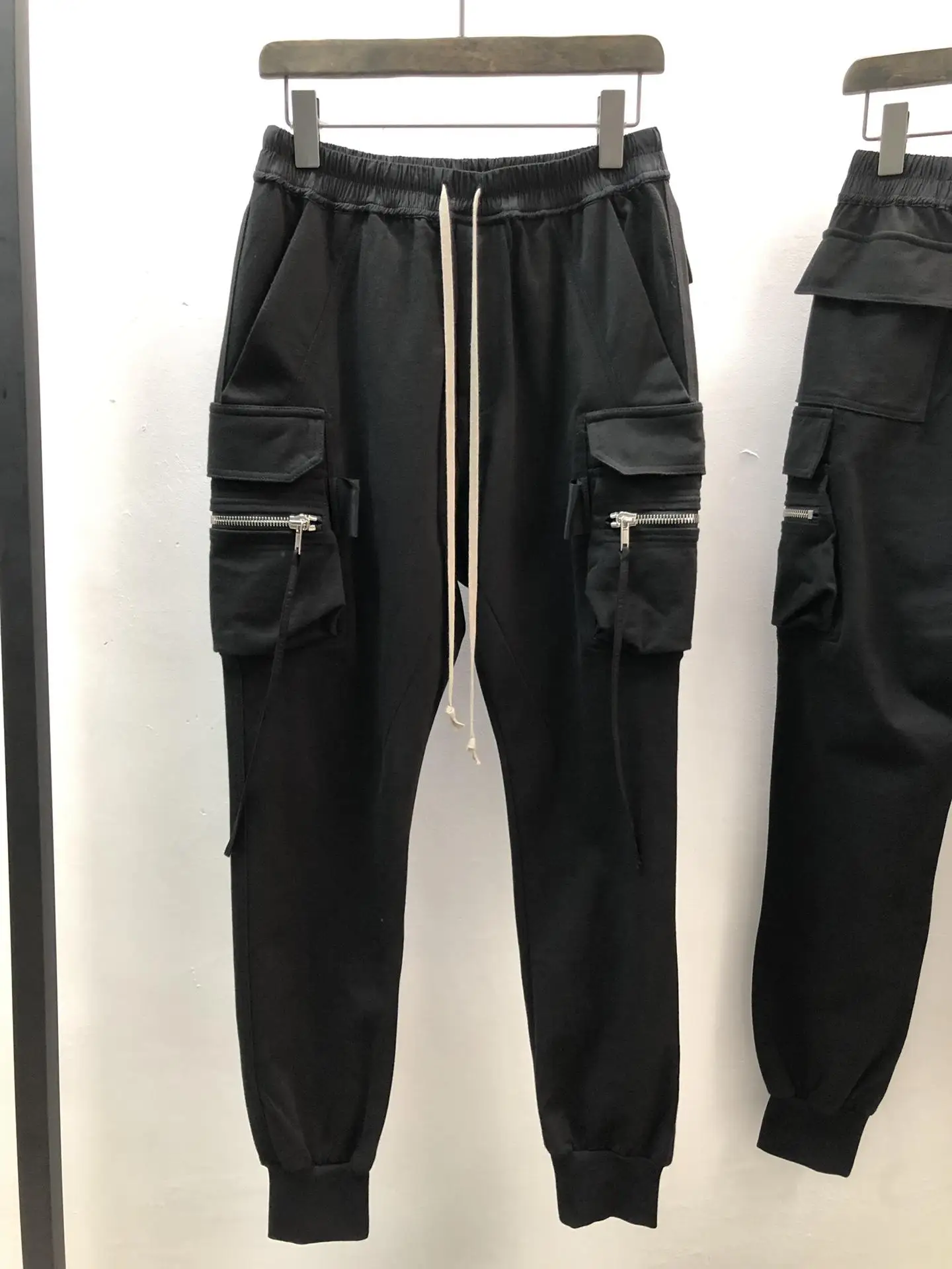 19ss Owen Seak мужские повседневные брюки Hallen хлопок Готическая мужская одежда спортивные брюки весенние женские однотонные свободные брюки размер XL - Цвет: Черный