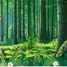 Обои для стен 3 d гостиной лес парк природа пейзаж фон стены