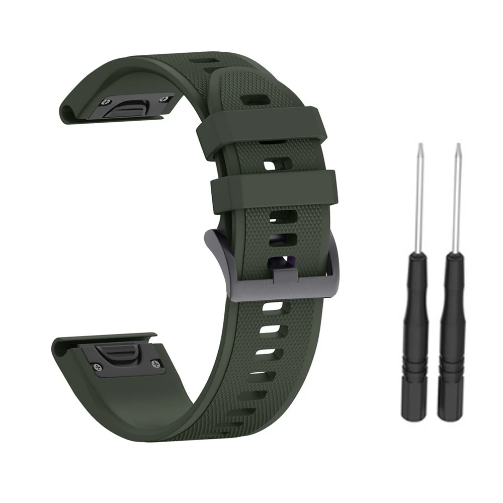 7 Для Garmin Fenix 5/5Plus силиконовые для фитнеса сменный ремешок на запястье трекер активности силиконовый ремешок для часов умный Браслет - Color: 7