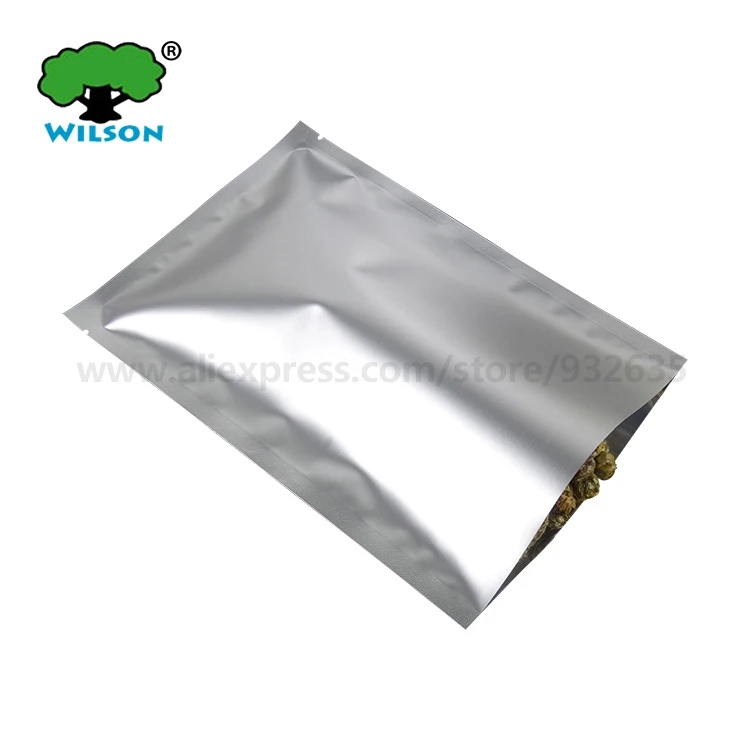 Matte Silver Colorful Aluminizing Foil 100 PCS Plastic Frosted Bag Food Storage Gadgets Party Gif Tea cosmetics Pouch Powder | Дом и сад