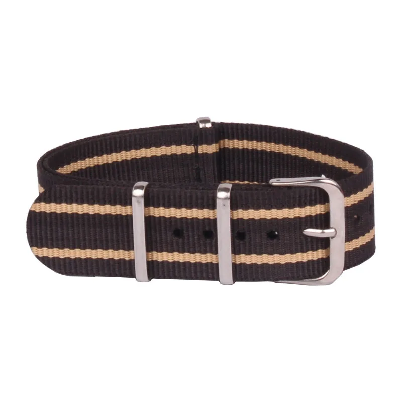 

Ремешок для наручных часов, нейлоновый, 22 мм, многоцветный, черный, бежевый, тканый, армейская Военная Ткань