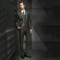 italian grey men wedding suits pants evening party groom tuxedos best man blazers slim fit terno masculino costume homme 3piece